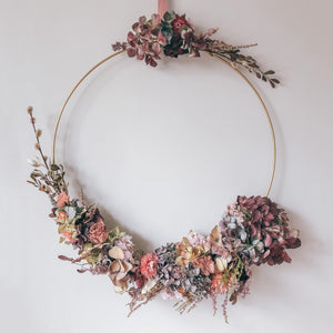 Dried Flower Hoop Wreath Jane Smith Floral Design