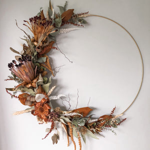 Dried Flower Hoop Wreath