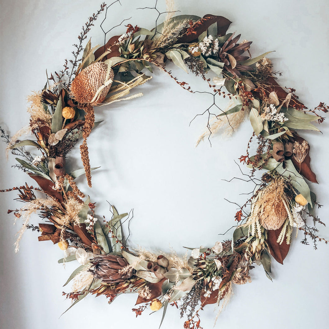 Jane Smith Floral Design // Halo Dried Flower Wreath