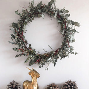 Dried Flower Halo Christmas Wreath Jane Smith Floral Design Taupo